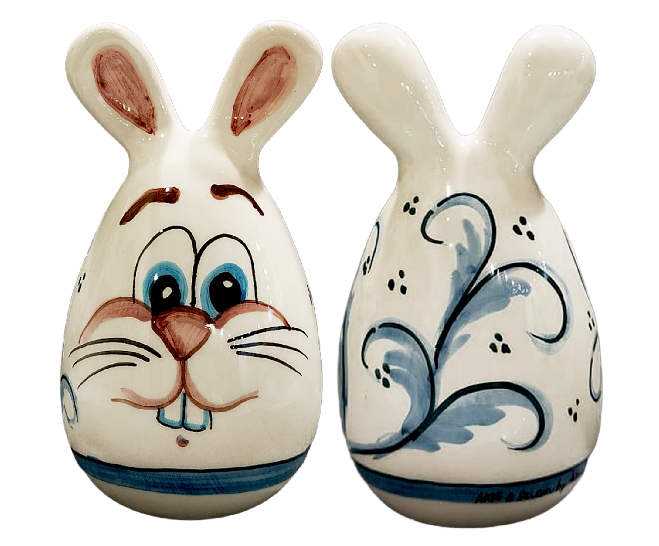 Modello "Floreale Blu": l'eleganza della tradizione incontra la simpatia della Pasqua.